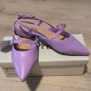 Bottero NIB pointy toe slingback shoes Sz 40/9
